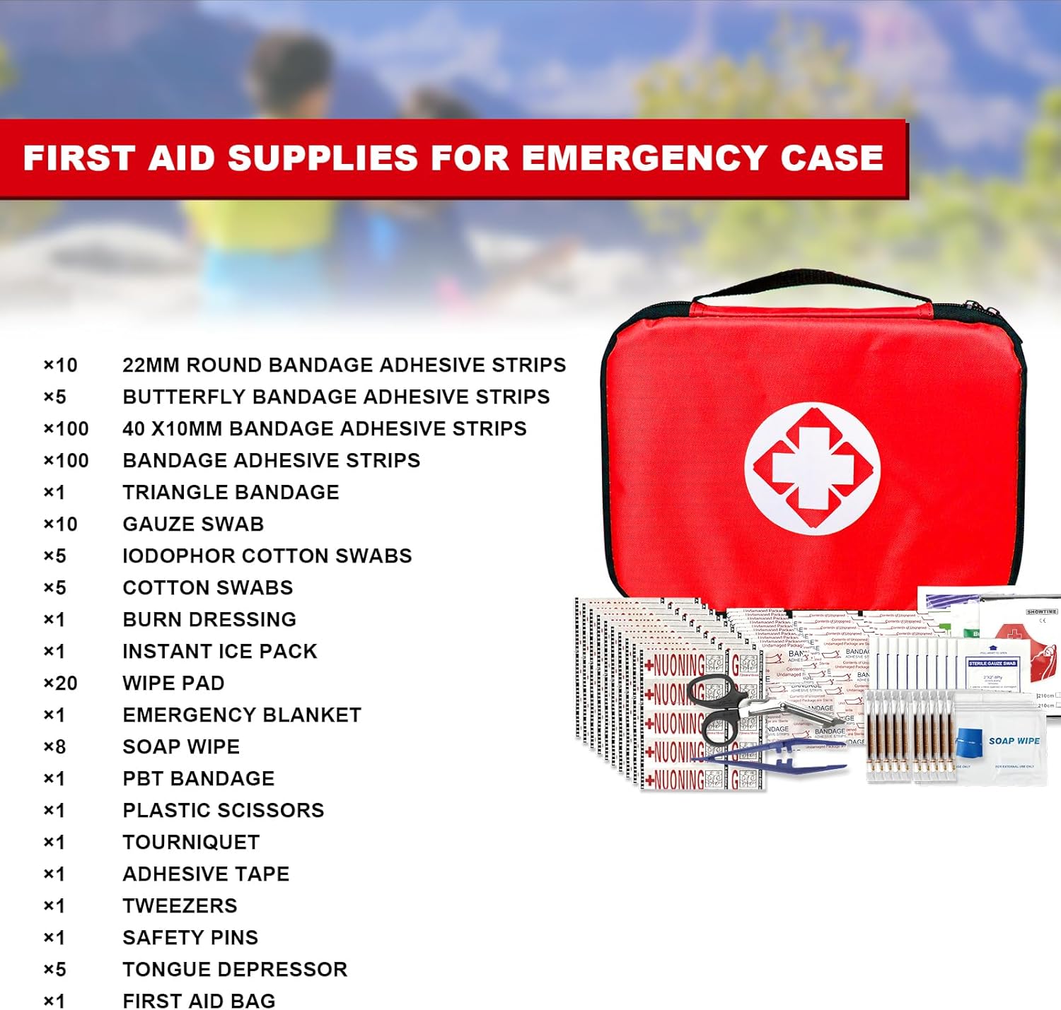 travel first aid kit car home 300pcs survival kit outdooradventure small portable red emergency essential sets office hiking camping business public must have first aid gear equipment 1st aid travel first aid kit car home 300pcs survival kit outdooradventure small portable red emergency essential sets office hiking camping business public must have first aid gear equipment 1st aid