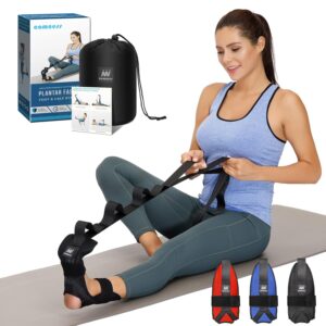 foot and calf stretcher stretching strap for plantar fasciitis