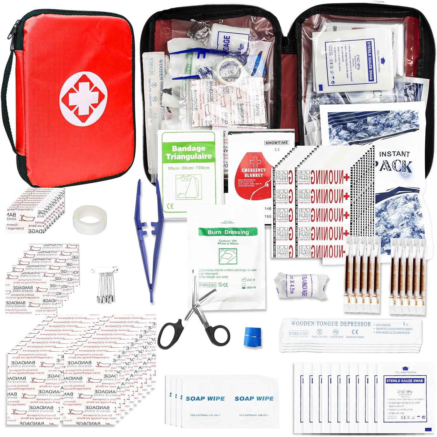 travel first aid kit car home 300pcs survival kit outdooradventure small portable red emergency essential sets office hiking camping business public must have first aid gear equipment 1st aid travel first aid kit car home 300pcs survival kit outdooradventure small portable red emergency essential sets office hiking camping business public must have first aid gear equipment 1st aid