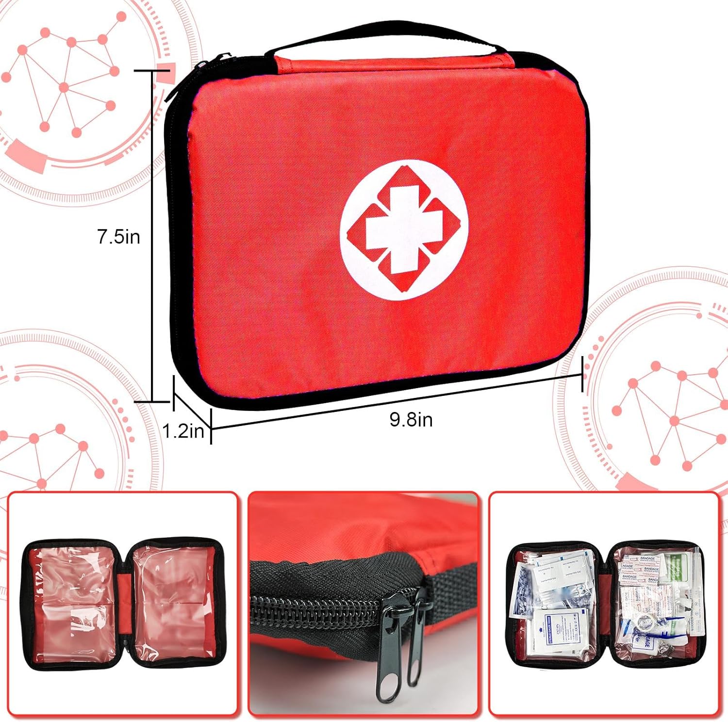 travel first aid kit car home 300pcs survival kit outdooradventure small portable red emergency essential sets office hiking camping business public must have first aid gear equipment 1st aid travel first aid kit car home 300pcs survival kit outdooradventure small portable red emergency essential sets office hiking camping business public must have first aid gear equipment 1st aid