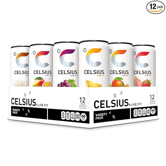 celsius assorted flavors official variety pack, functional essential energy drinks, 12 fl oz (pack of 12 celsius assorted flavors official variety pack, functional essential energy drinks, 12 fl oz (pack of 12