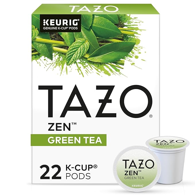 tazo zen green tea k cups, green tea zen for health and wellness, 22 pods tazo zen green tea k cups, green tea zen for health and wellness, 22 pods