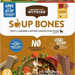 Shop rachael ray nutrish soup bones long lasting dog chews variety pack, 22 count (pack of 1)