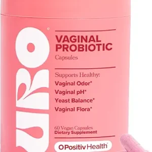 o positiv uro vaginal probiotics for women ph balance with prebiotics & lactobacillus probiotic blend vaginal health supplement promote healthy vaginal odor & vaginal flora, 60 count (pack of 1)